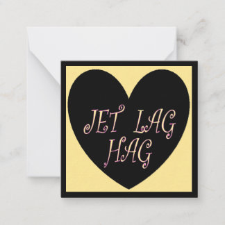 JET LAG HAG TRAVEL DESIGN NOTE CARD