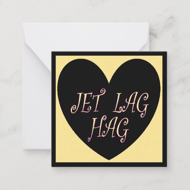 JET LAG HAG TRAVEL DESIGN NOTE CARD (Front)