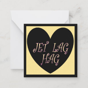 JET LAG HAG TRAVEL DESIGN NOTE CARD