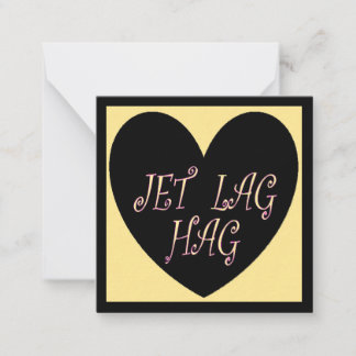 JET LAG HAG TRAVEL DESIGN NOTE CARD