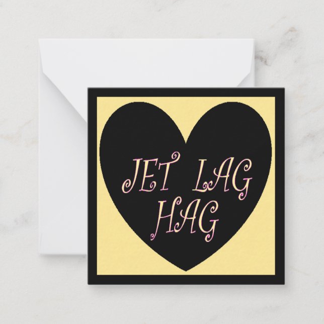 JET LAG HAG TRAVEL DESIGN NOTE CARD (Front)