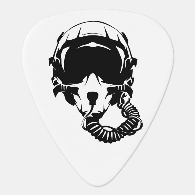 Jet pilot helmet guitar pick (Front)