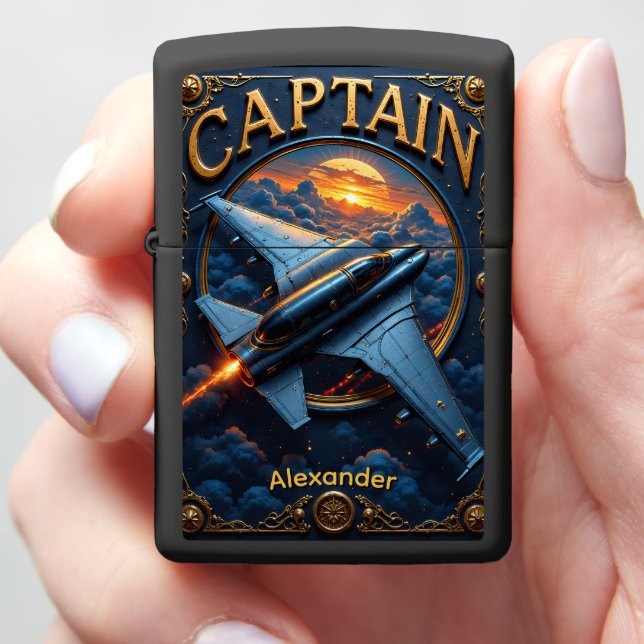 Jet Pilot's Celestial Commander Navigator Gift Zippo Lighter (In Hand)