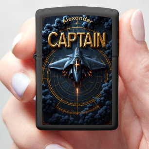 Jet Pilot's Dark Command Compass Gift Zippo Lighter