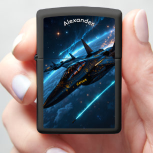 Jet Pilot's Dark Cosmic Navigator Gift Zippo Lighter