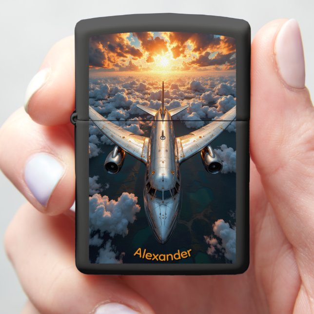 Jet Pilot's Horizon High Altitude Gift Zippo Lighter (In Hand)