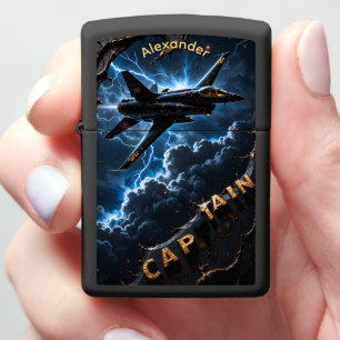 Jet Pilot's Lightning Strike Command Gift Zippo Lighter