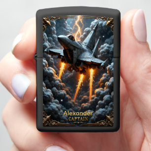 Jet Pilot's Lightning Strike Keepsake Gift Zippo Lighter