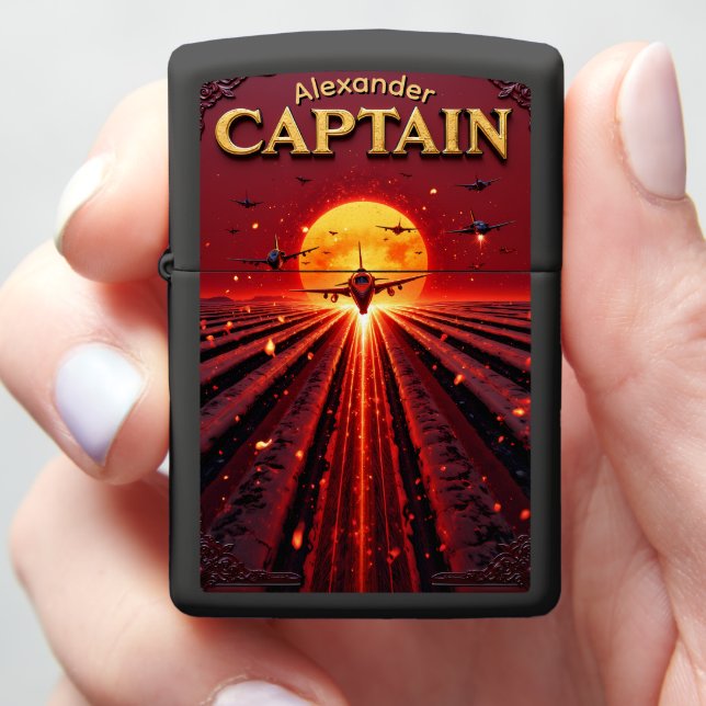 Jet Pilot's Molten Formation Patrol Gift Zippo Lighter (In Hand)