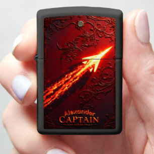Jet Pilot's Red Inferno Firestream Gift Zippo Lighter