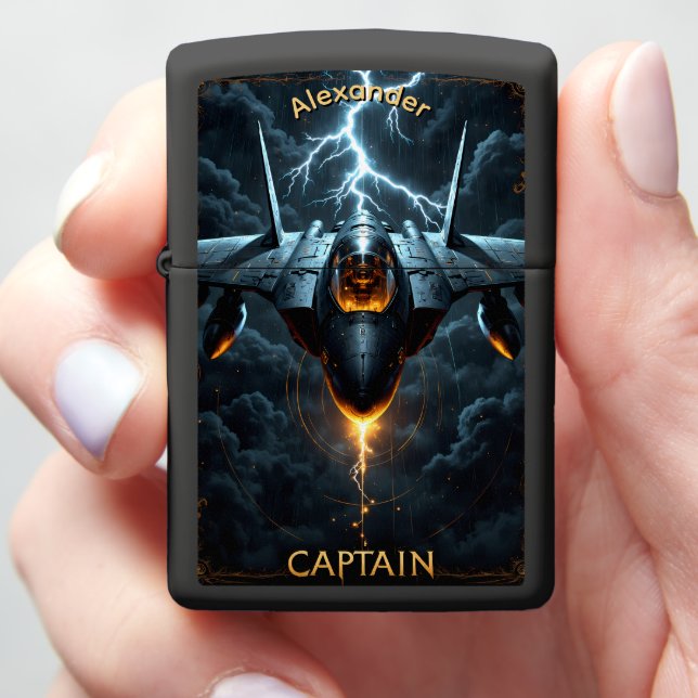 Jet Pilot's Storm Lightning Attack Gift Zippo Lighter (In Hand)