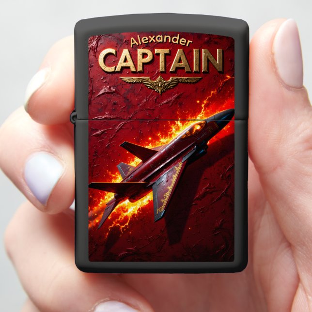 Jet Pilot's Tactical Inferno Strike Gift Zippo Lighter (In Hand)