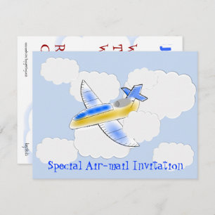 Jet Plane Birthday Party (change the age) Invitation