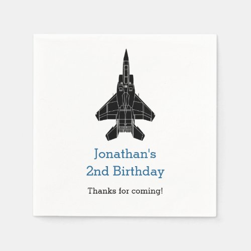 Jet Plane Boy Birthday Napkins Personalized