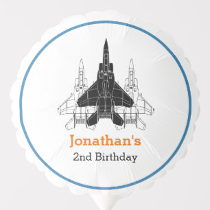 Jet Plane Boy Birthday Personalized Balloons