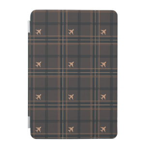 Jet Plane Brown Tartan Plaid iPad Mini Cover