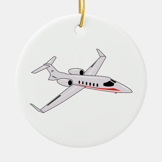 Jet Plane Ceramic Ornament (Front)