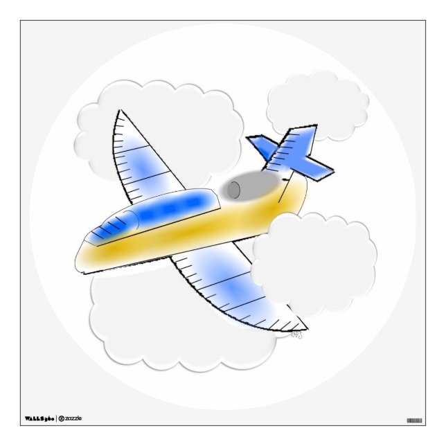 Jet Plane Wall Sticker (Front)