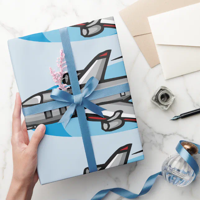 Jet Plane Wrapping Paper Zazzle