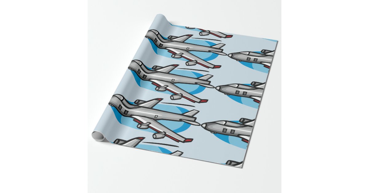 Jet Plane Wrapping Paper Zazzle