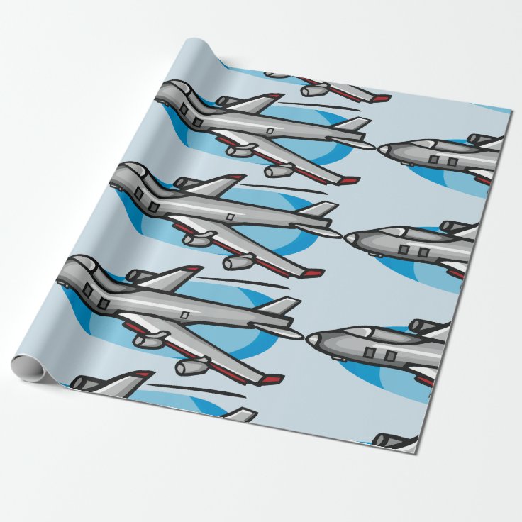 Jet Plane Wrapping Paper Zazzle