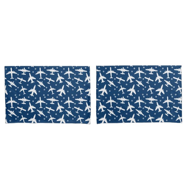 Jet Planes Aviation Patterned Pillow Case (Front-Set)