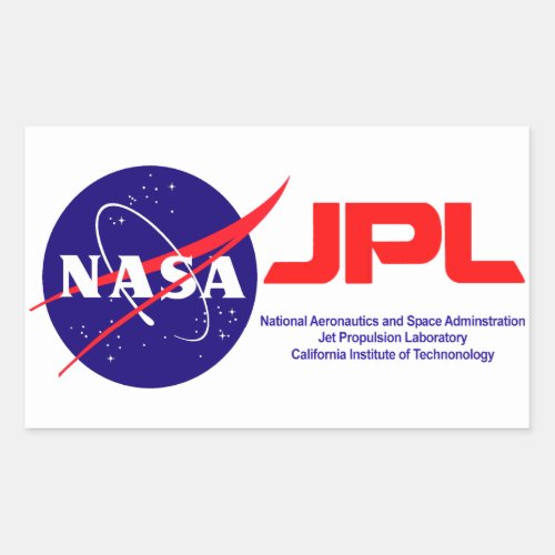 Jet Propulsion Laboratory Rectangular Sticker