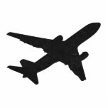 Jet Silhouette Cutout<br><div class="desc">Silhouette of a jet airplane taking off overhead.</div>