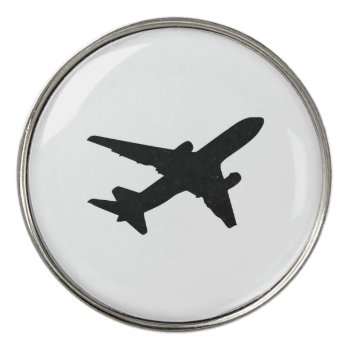 Jet Silhouette Golf Ball Marker by TerryBain at Zazzle