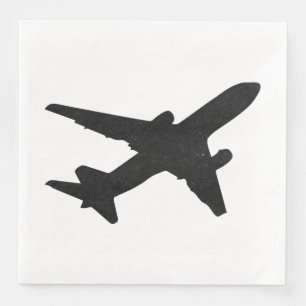 Jet Silhouette Paper Dinner Napkins