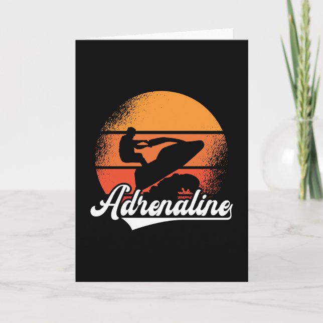 Jet Ski Adrenaline Jet Skiing Water Sports Jetski Card (Front)