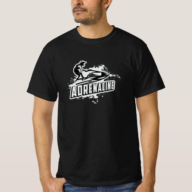 Jet Ski Adrenaline Jet Skiing Water Sports Jetski T-Shirt (Front)