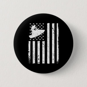Jet ski american usa flag jetski button