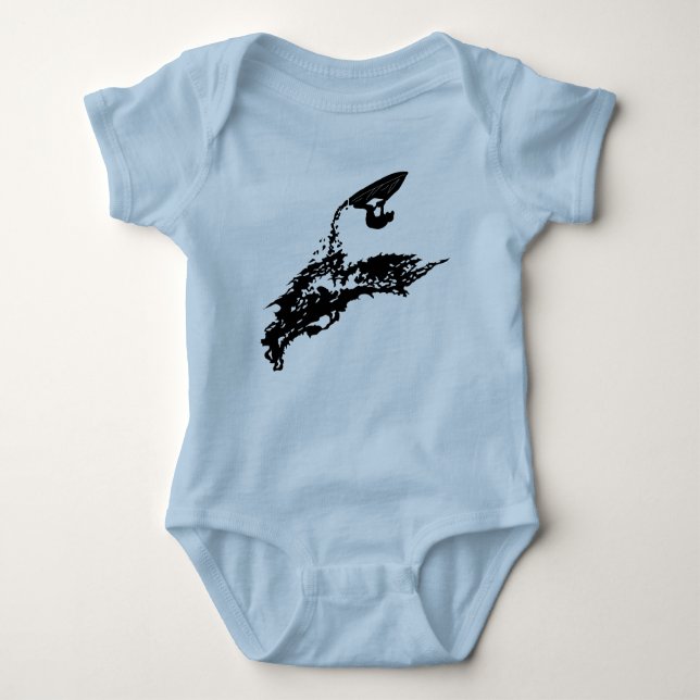 Jet ski big jump baby bodysuit (Front)