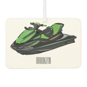 Jet ski cartoon illustration air freshener