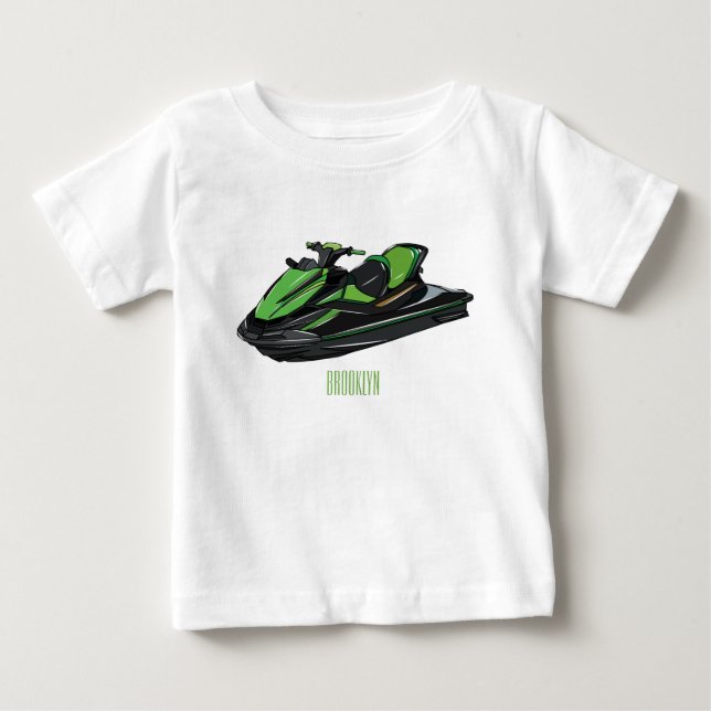 Jet ski cartoon illustration baby T-Shirt (Front)