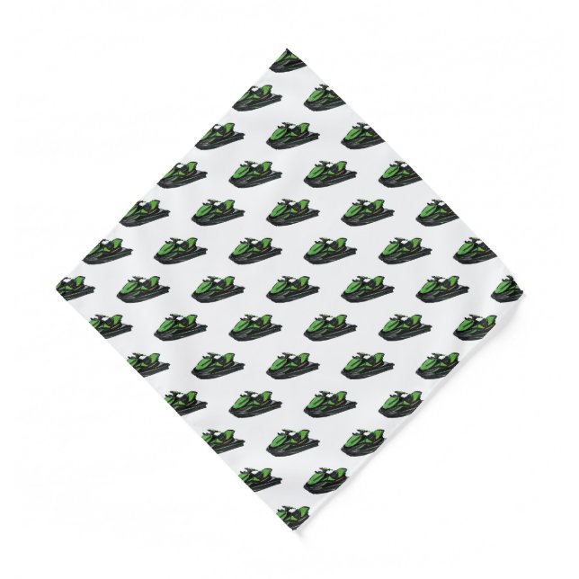 Jet ski cartoon illustration bandana (Front)