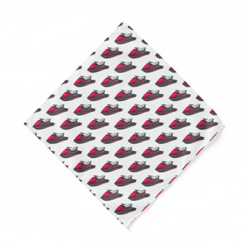 Jet ski cartoon illustration  bandana