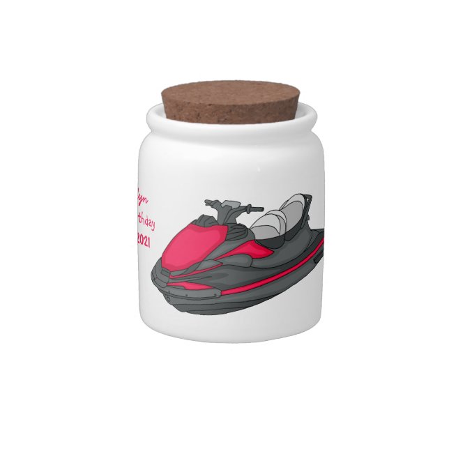 Jet ski cartoon illustration  candy jar (Right)