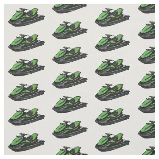 Jet ski cartoon illustration fabric