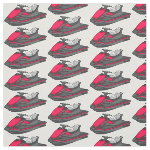 Jet ski cartoon illustration  fabric