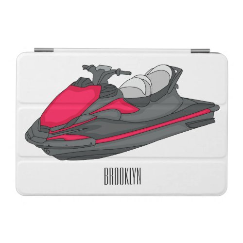Jet ski cartoon illustration iPad mini cover