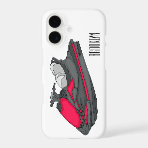 Jet ski cartoon illustration iPhone 17 case