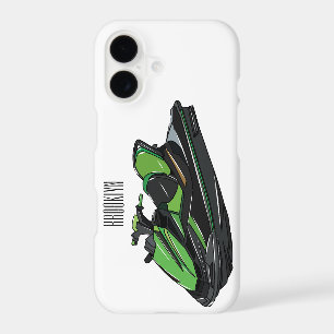 Jet ski cartoon illustration iPhone 17 case