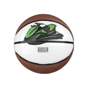 Jet ski cartoon illustration mini basketball