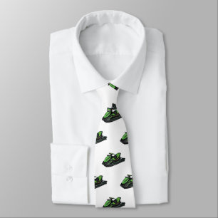 Jet ski cartoon illustration neck tie