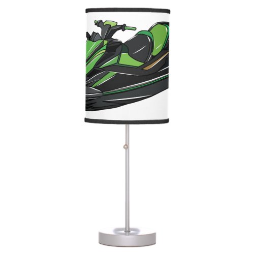 Jet ski cartoon illustration table lamp