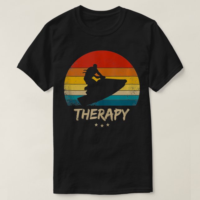 Jet Ski Funny Jetski Therapy  T-Shirt (Design Front)