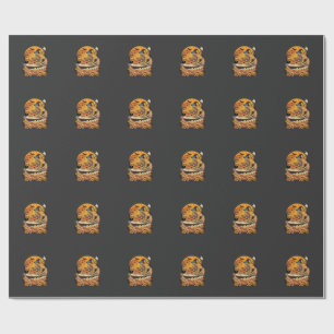 Jet Ski Halloween Skeleton Witch Pumpkin Design_1 Wrapping Paper