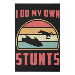 Jet Ski I Do My Own Stunts Jet Skiing Water Jetski Faux Canvas Print
